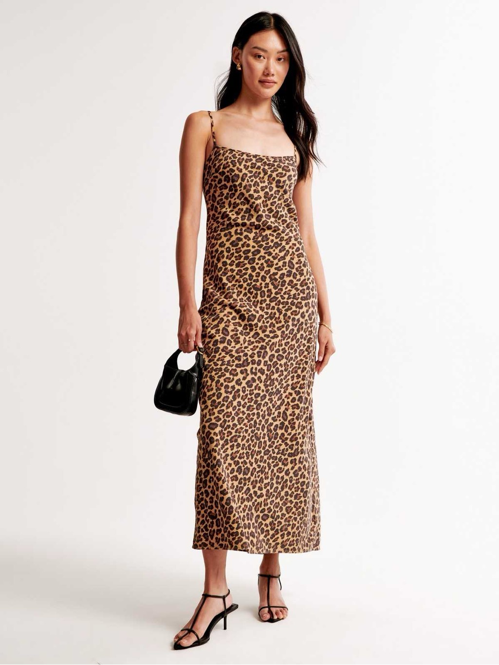 Abercrombie Cheetah Print Slip Midi Dress